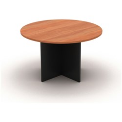 OM ROUND MEETING TABLE D1200 x H720mm Cherry Charcoal