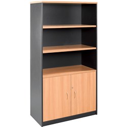 OM CABINET W900 x D450 x H1800mm Beech Charcoal