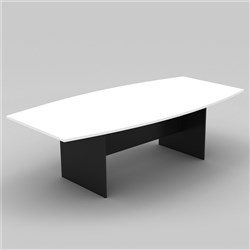 OM BOARDROOM TABLE BASE W2400 x D1200 x H720mm White Charcoal