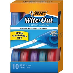 BIC WITE OUT CORRECTION TAPE EZ Pack of 10