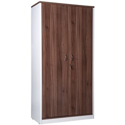 OM Premiere Cabinet Full Doors Lockable W900 x D450 x H1800mm Casnan White