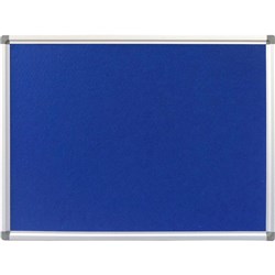 PIN BOARD 1200 x 1200 BLUE FABRIC ALUMINIUM FRAME