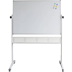 MOBILE DOUBLE SIDED WHITEBOARD 1200 x 900 WITH STAND