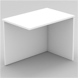 OM Classic Reception Desk Return 720Hx900Wx600mmD Full Modesty All White