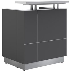 RECEPTIONIST COUNTER W880 x 690D x 1150H METALLIC GREY