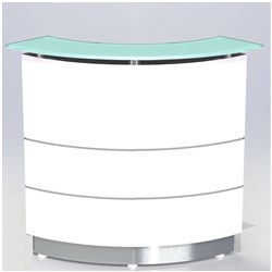 POLARIS RECEPTION COUNTER W 900 x D 900 X H 1120mm Gloss White