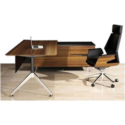 NOVARA DESK W 2350 x D 1850 x H 750mm Zebrano