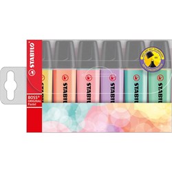 STABILO HIGHLIGHTER PASTEL ASST COLOURS WLT 6