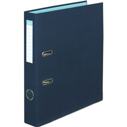 COLOURHIDE HALF LEVER ARCH BINDER A4 50MM PLASTIC NAVY