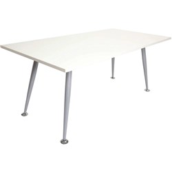 Rapid Span Meeting Table 1800Wx900mmD White Top Silver Steel Frame