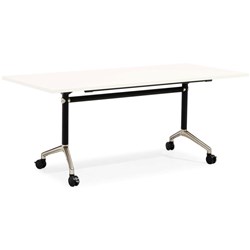 Typhoon Flip Top Table 1500Wx750mmD White Top Silver Steel Frame