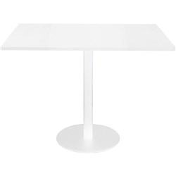 Rapidline Square Meeting Table 900WX900mmD Top Natural White White Satin