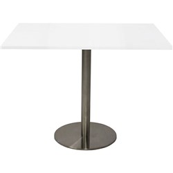 Rapidline Square Meeting Table 900WX900mmD Top Natural White Stainless Steel