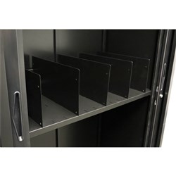 Go Steel Tambour Accessory Shelf Divider Pack of 5 Black