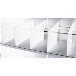 Go Steel Tambour Accessory Shelf Divider Pack of 5 White