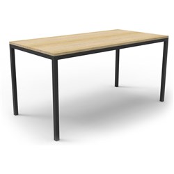 Rapidline Tall Drafting Table 1800Wx900Dx900mmH Black Frame Natural Oak Top