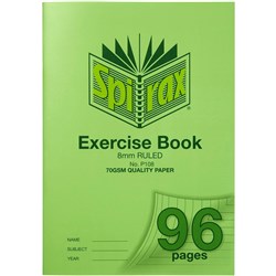 Spirax Exercise Book P108 A4 96 Page 8mm Ruled