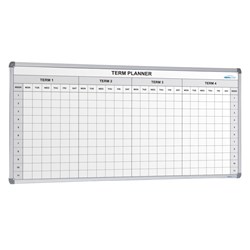 Visionchart Term Planner Whiteboard 4 Term Magnetic 2400x1200mm White