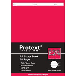 Protext Premium Story Book A4 12mm Plain and Ruled 48 Pages