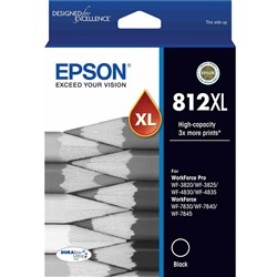 EPSON 812XL DURABRITE ULTRA  INK CARTRIDGE BLACK