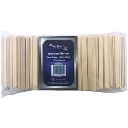 Writer Disposable Wooden Stirrers 114mm popstick Pack of 1000