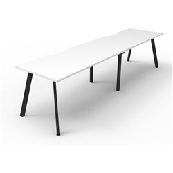 Eternity Workstation 2 Person No Screen 1200Wx750D White Top Black Single Frame