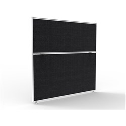 Shush 30 Desk Divider Screens 1200Hx1500W White Frame Black Pinnable Fabric