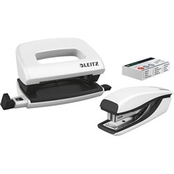 Leitz Nexxt Wow Stapler & Punch 10 Sheet Capacity White