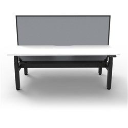 Rapidline B+2PWSCT1275 NW/BL Boost+Back To Back Workstation Natural White Top Black Base
