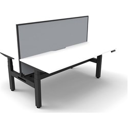 Rapidline B+2PWSCT1875 NW/BL Boost+Back To Back Workstation Natural White Top Black Base