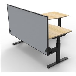 Rapidline B+CNRWSCT1P1815 NO /BL Boost+ Corner Workstation Natural OakTop Black Base