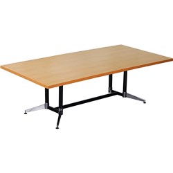 Rapidline Typhoon Meeting Table 750Hx900Wx1800mmD Beech Top Black Frame