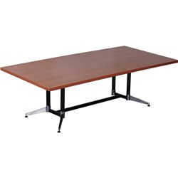 Rapidline Typhoon Meeting Table 750Hx900Wx1800mmD Cherry Top Black Frame