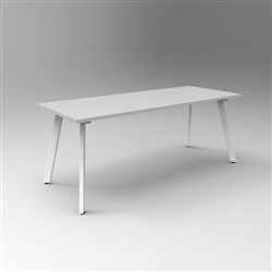 Rapidline Eternity Meeting Table 730Hx1800Wx750mmD Grey Top White Base
