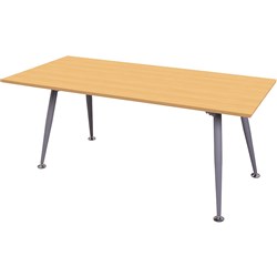 Rapidline Span Meeting Table 730Hx1800Wx750mmD Beech Top Silver Frame