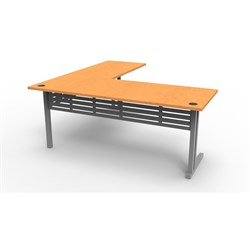 Rapidline Corner Workstation C Leg 1800Wx1800mmW With Retur Beech