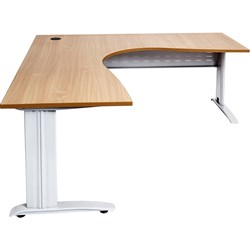 Rapidline Span Corner Workstation 1500Wx1500mmW Beech & White