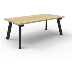 Rapid Eternity Coffee Table 450Hx1200Wx600mmD Natural Oak Top Black Base