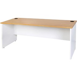 Logan Straight Desk 1500Wx750mmD White and Oak