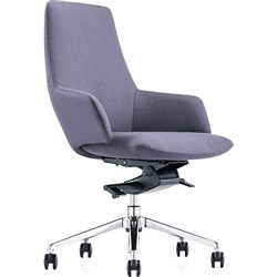 NTS Newport Executive Chair Medium Back Black PU