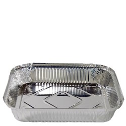 Capri Foil Containers Rectangular Large Catering 2640ml Silver Carton Of 200