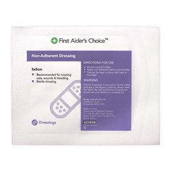 Trafalgar First Aider's Choice Non-Adherent Dressing 5 x 5cm White Box Of 50