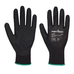 Portwest NPR15 Dermi-Grip Nitrile Sandy Gloves 2XL Black
