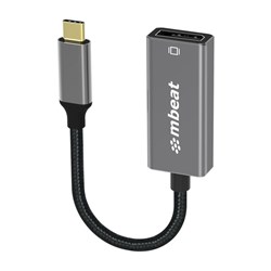 Mbeat ToughLink USB-C To 4K DisplayPort Adapter 15cm Grey