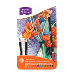 DERWENT PENCILS ACADEMY COLOUR SET TIN12