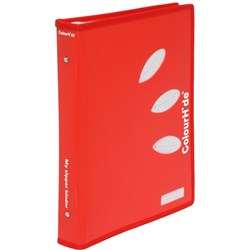 COLOURHIDE MY ZIPPER A4 BINDER 2D 25MM Red