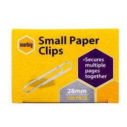 MARBIG PAPER CLIP 28MM SMALL PKT