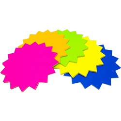KINDER SHAPES PK 60 Fluoro Board Starburst 150mm