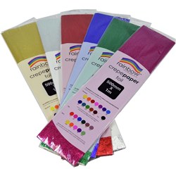 RAINBOW FOIL CREPE 500mmx1m Assorted