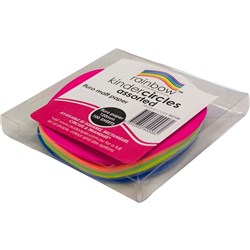 KINDER SHAPES 120mm CIRCLES FLURO PAPER PKT100